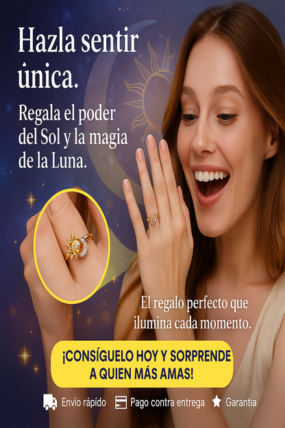 Duo sol y Luna anillos ajustables