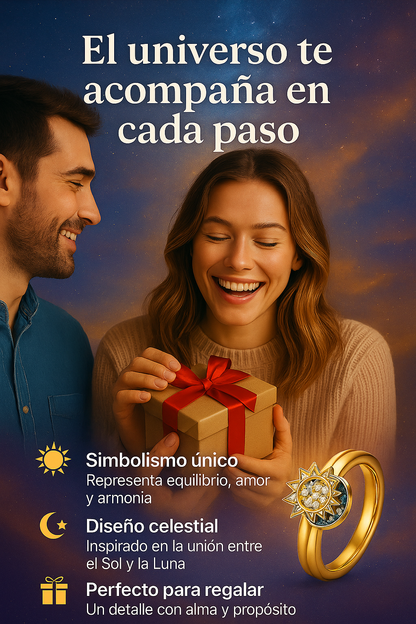 Duo sol y Luna anillos ajustables
