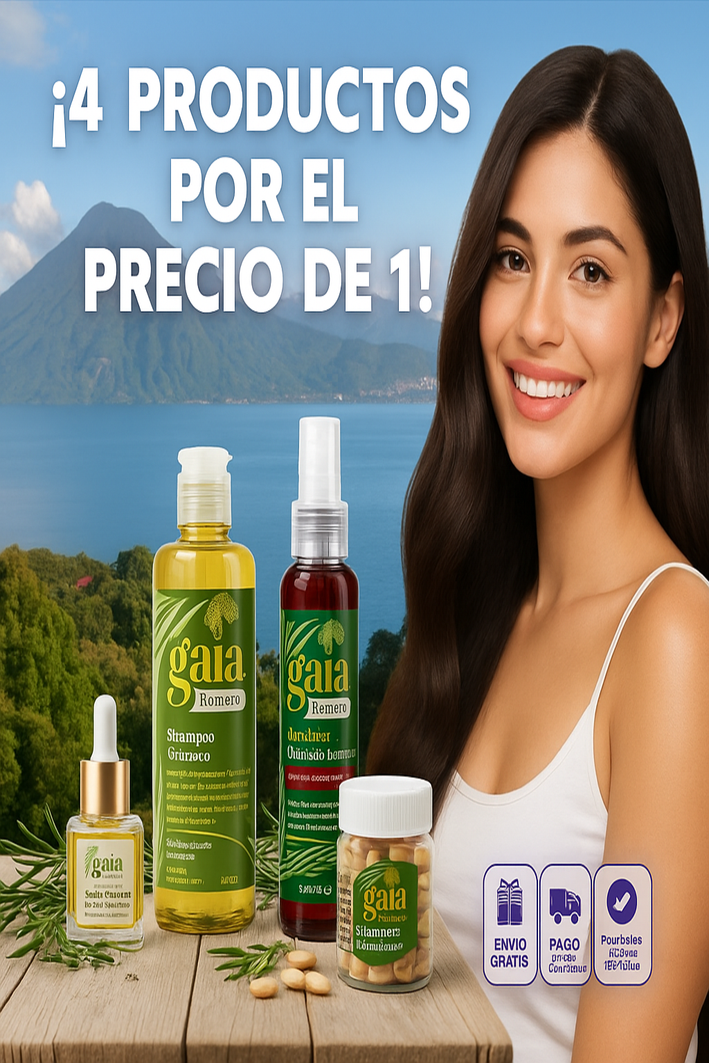 Tratamiento anticaida y cremiento - Kit capilar con Romero